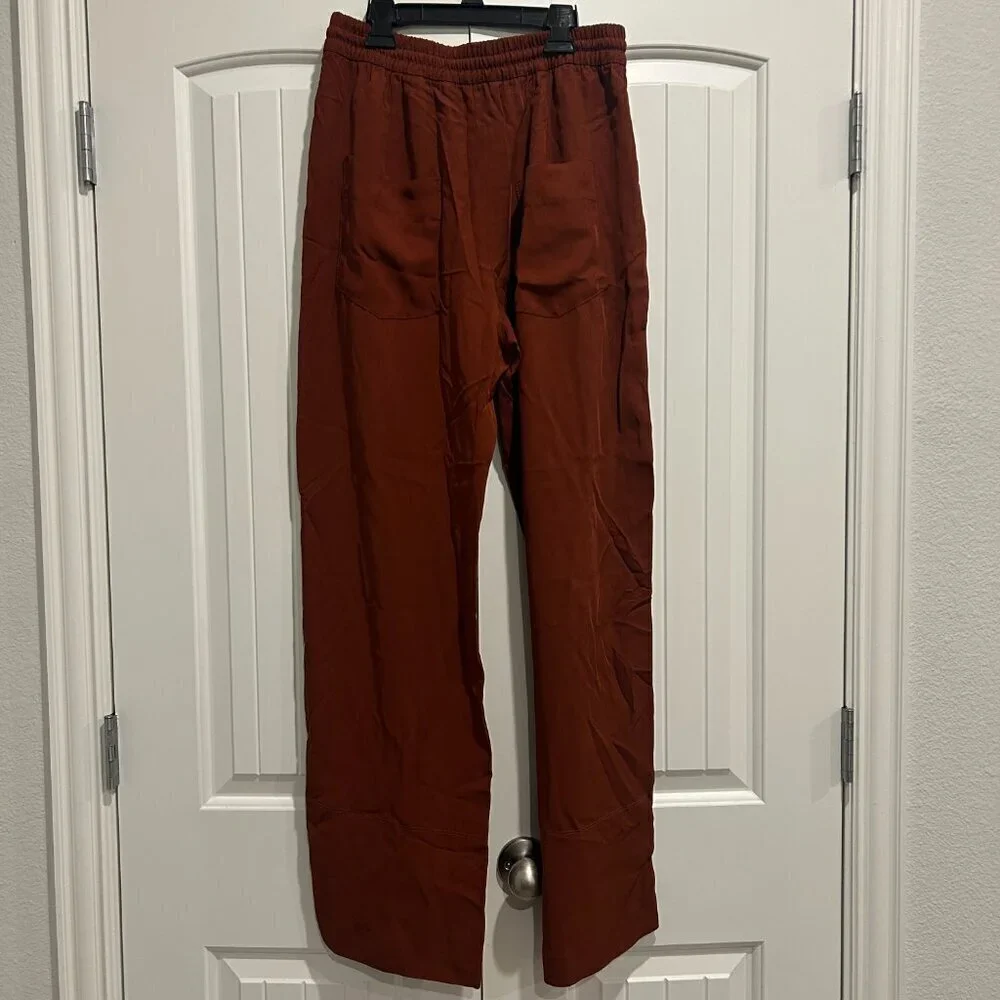 Zara Clay Burnt Orange/Red Wide Leg Pants Women’s Size M